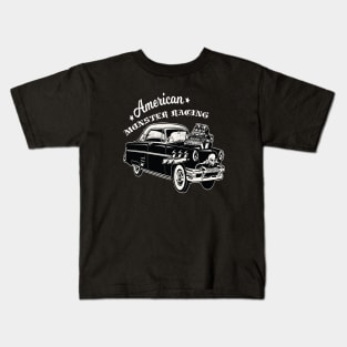 American Car Monster Racing Kids T-Shirt